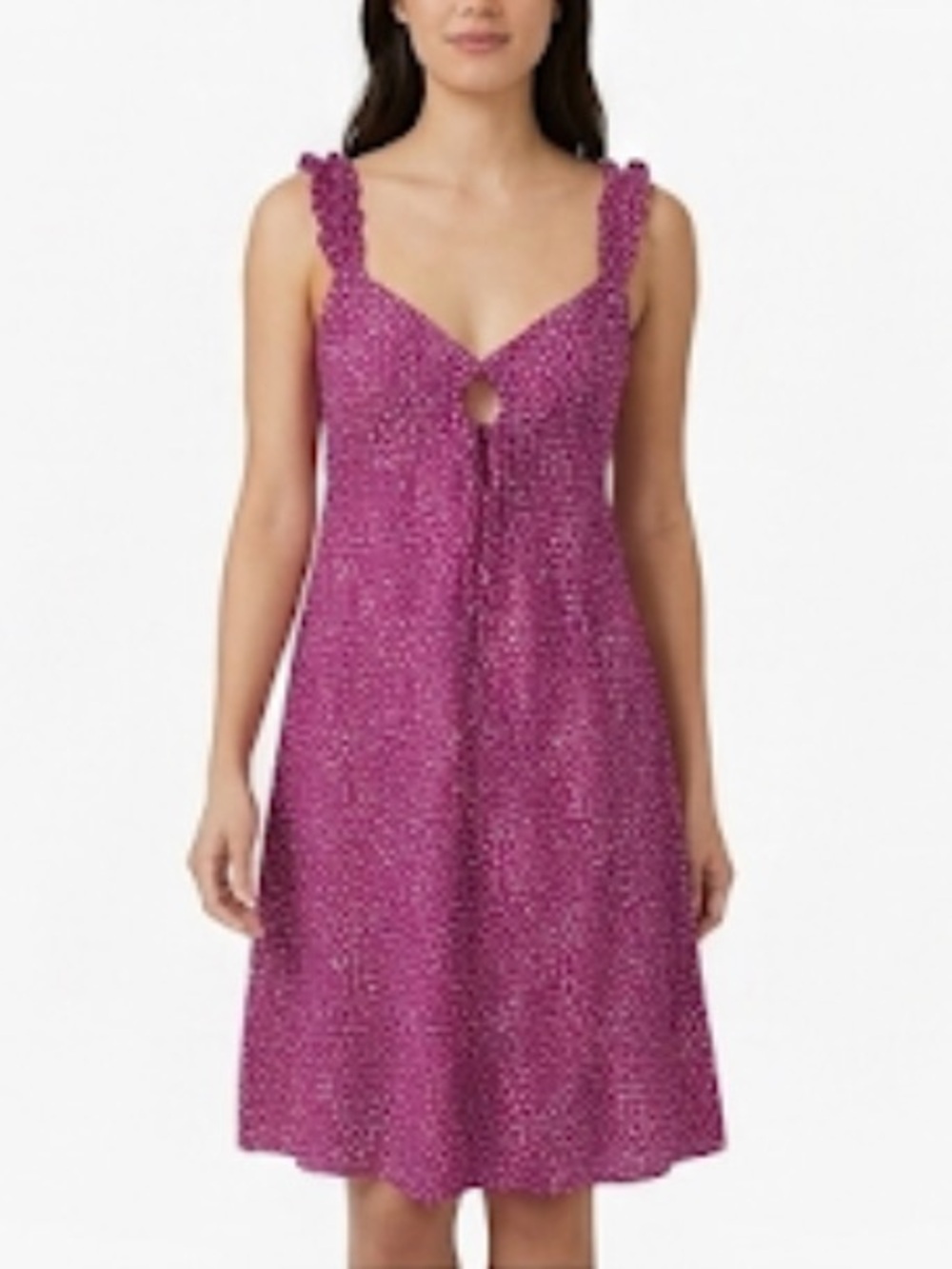 Sienna NWT sweet heart neck smocked back ruched straps dress size M